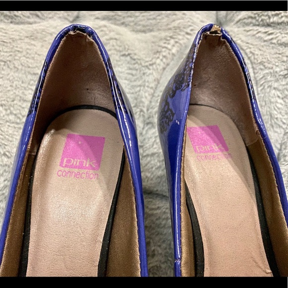 Pink Connection black and purple pump heels SIZE 8 - Picture 6 of 6
